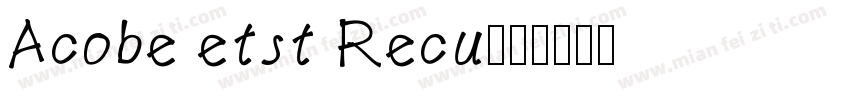 Acobe etst Recu字体转换